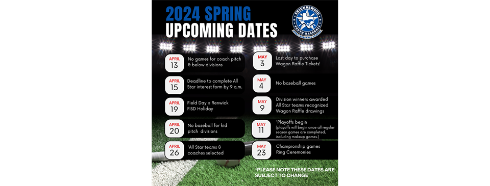 Important Spring Dates